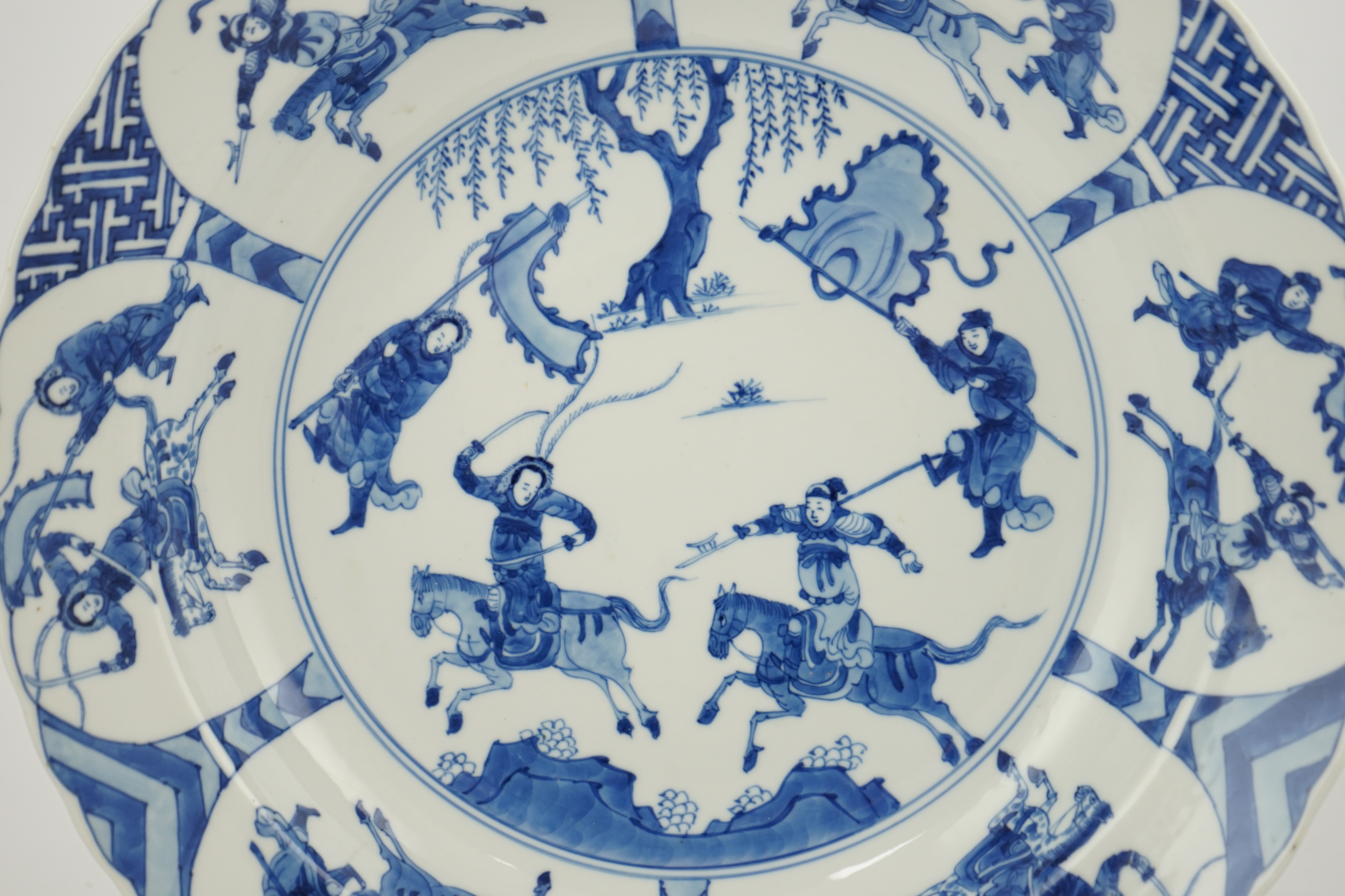 A Chinese blue and white ‘Yang Jia Jiang’ dish, Kangxi period (1662-1722)